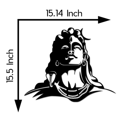 Lord Shiva Face Wooden Wall Hanging for Home Jolly Gifts And Arts