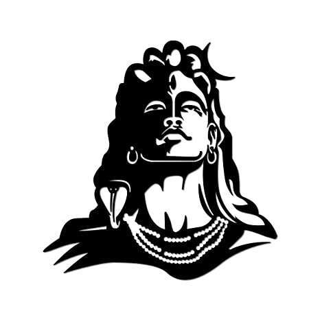 Lord Shiva Face Wooden Wall Hanging for Home Jolly Gifts And Arts