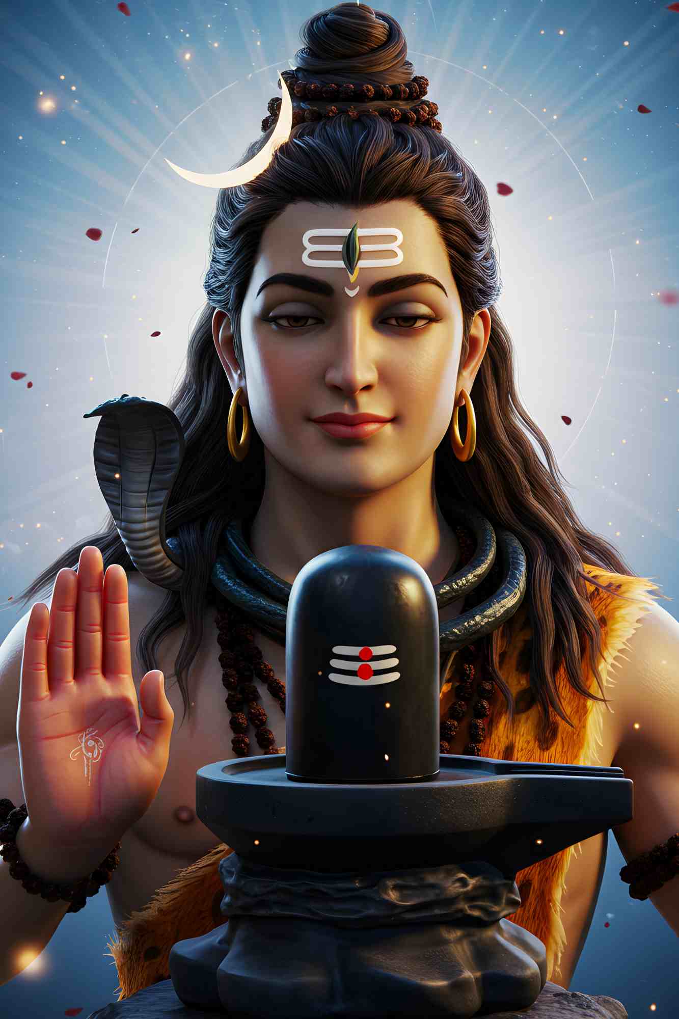 Lord Shiva Mahadev Blessing Art Print -  - Jolly Gifts And Arts