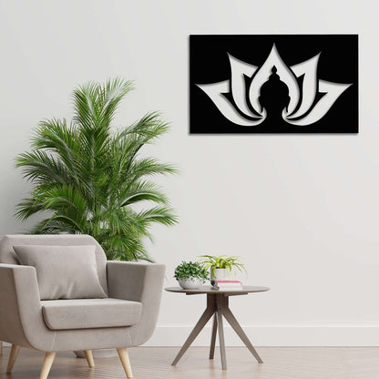 Lotus Flower & Buddha Head Wall Art