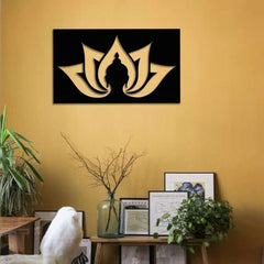 Lotus Flower & Buddha Head Wall Art