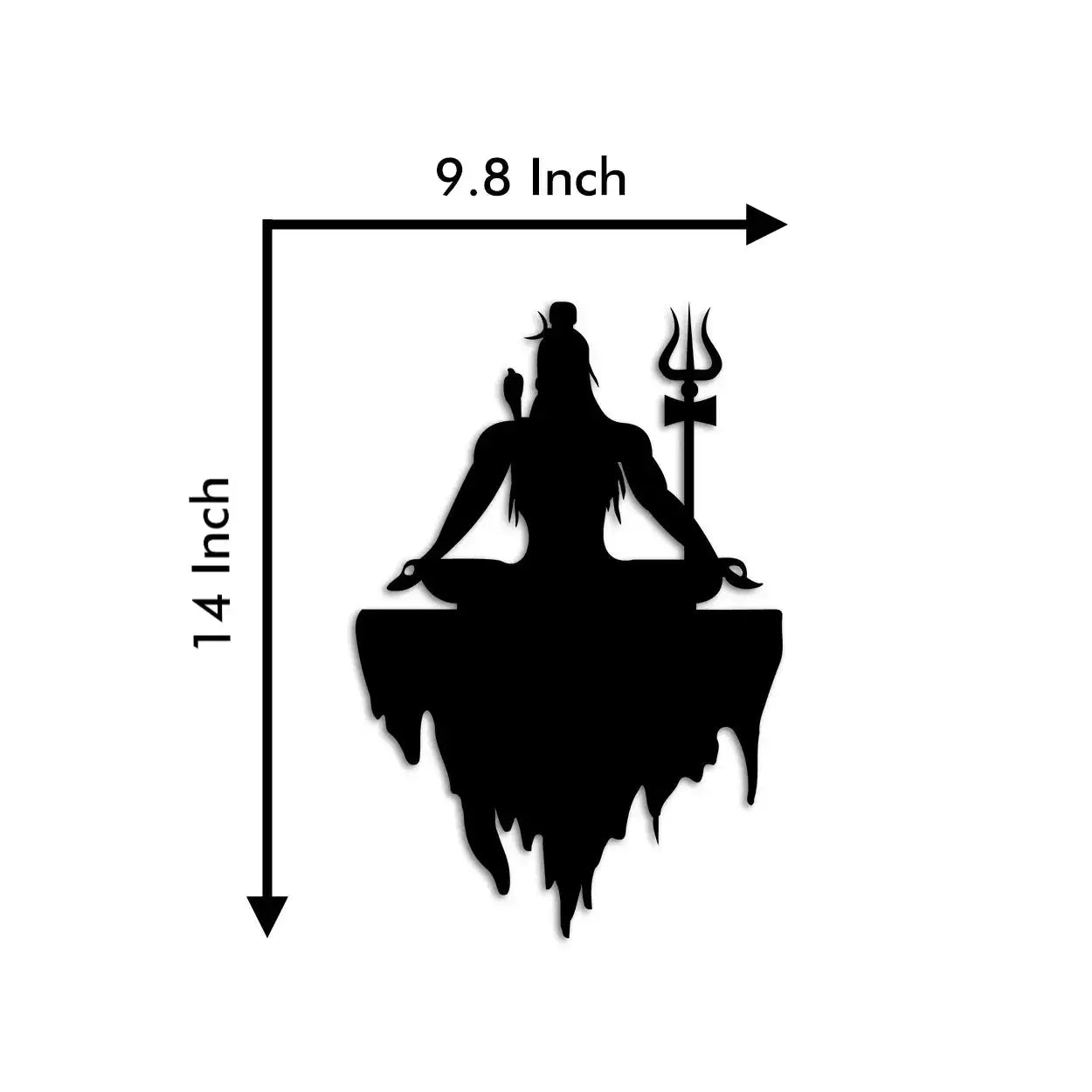 Mahadev Floating Silhouette with Trishul Jolly Gifts And Arts