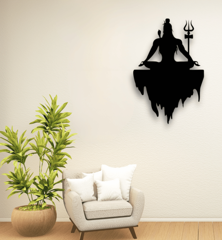 Mahadev Floating Silhouette with Trishul Jolly Gifts And Arts