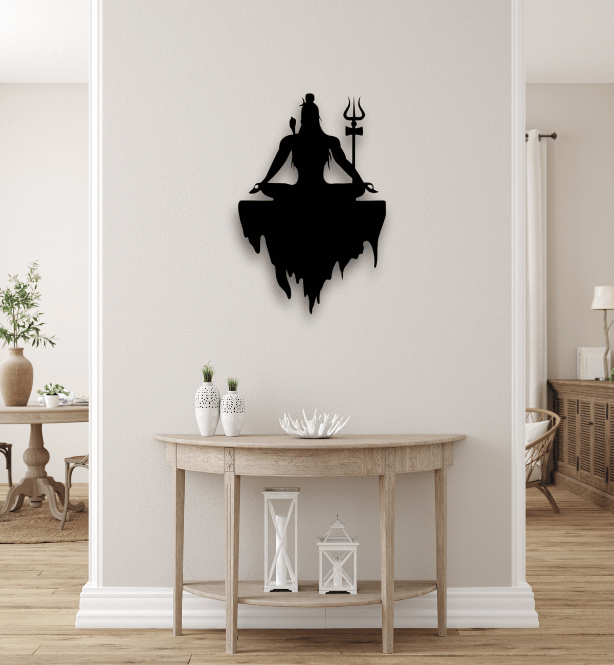 Mahadev Floating Silhouette with Trishul Jolly Gifts And Arts