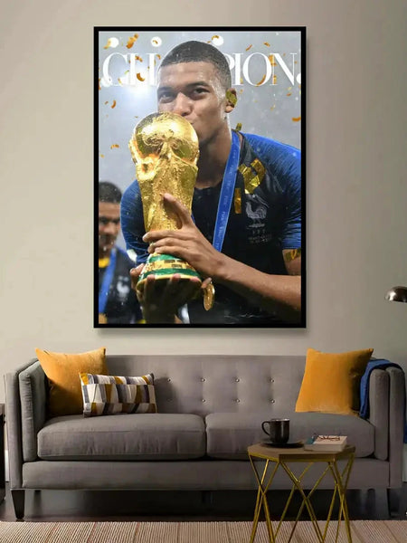 Mbappe The Golden Kiss - Youngest World Cup Winner Art Print
