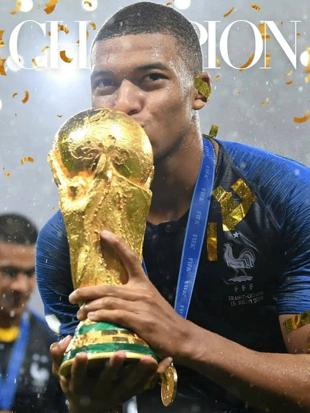 Mbappe The Golden Kiss - Youngest World Cup Winner Art Print