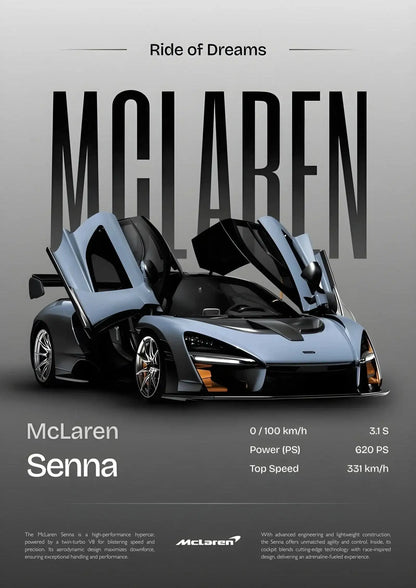 McLaren Senna "Ride of Dreams" Hypercar Art Print
