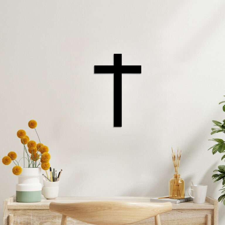 Minimalist Latin Cross Wall Art