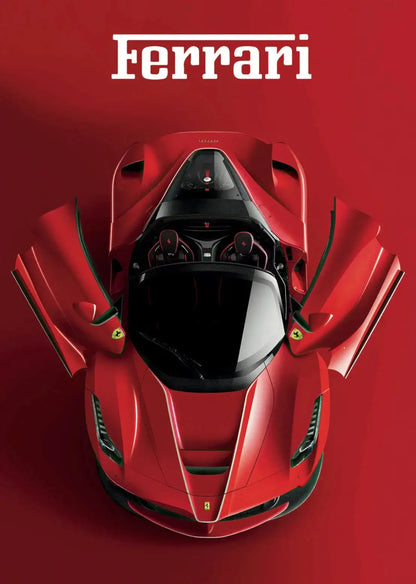 Minimalist Red LaFerrari Design Poster