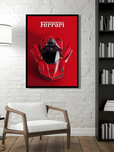 Minimalist Red LaFerrari Design Poster