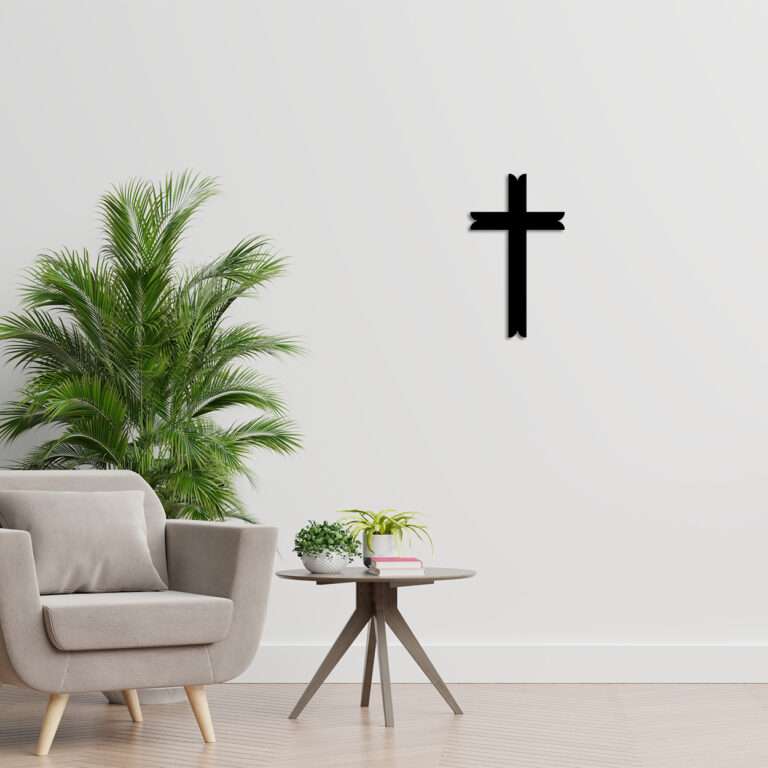 Minimalist T-Bar Cross Wall Art