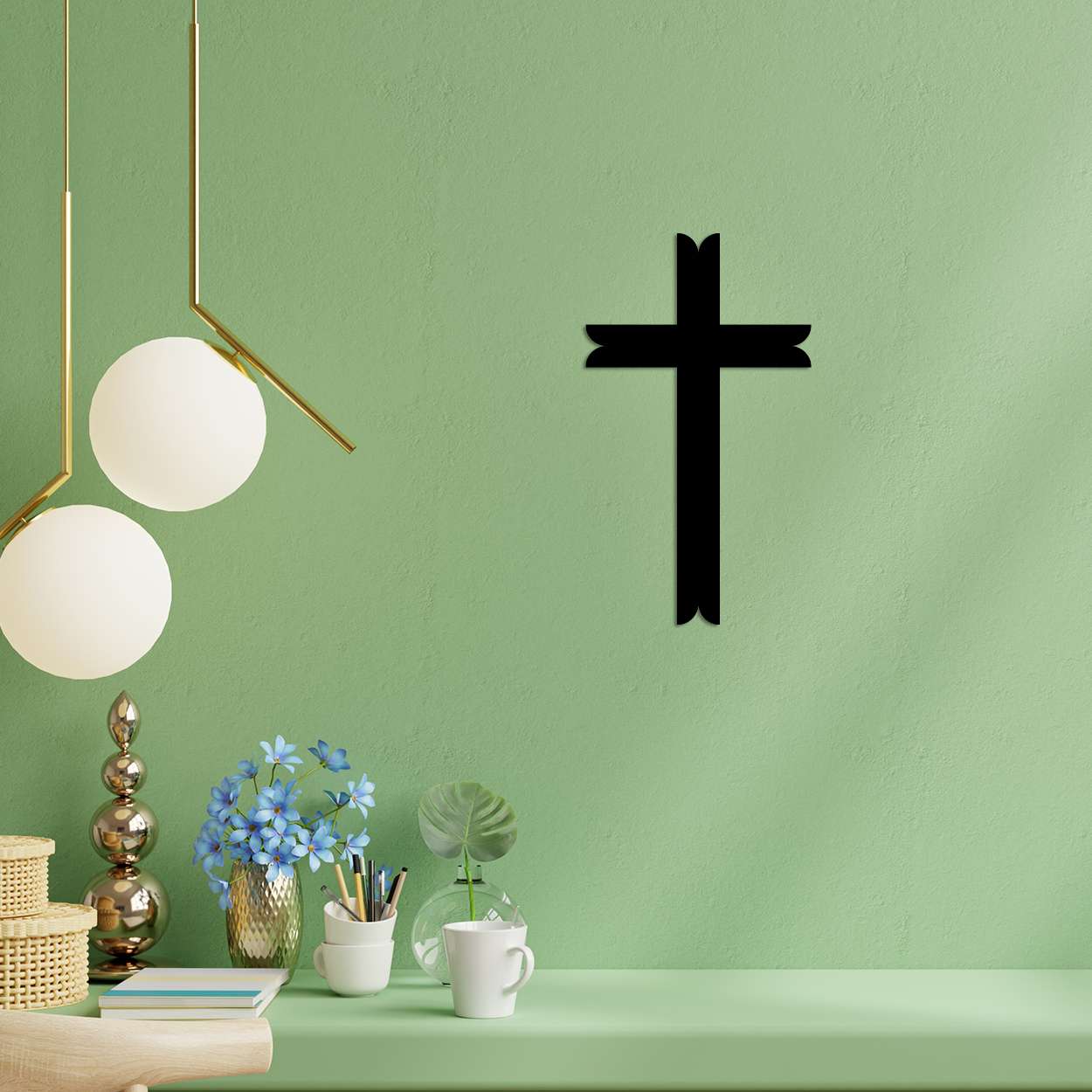 Minimalist T-Bar Cross Wall Art -  - Jolly Gifts And Arts