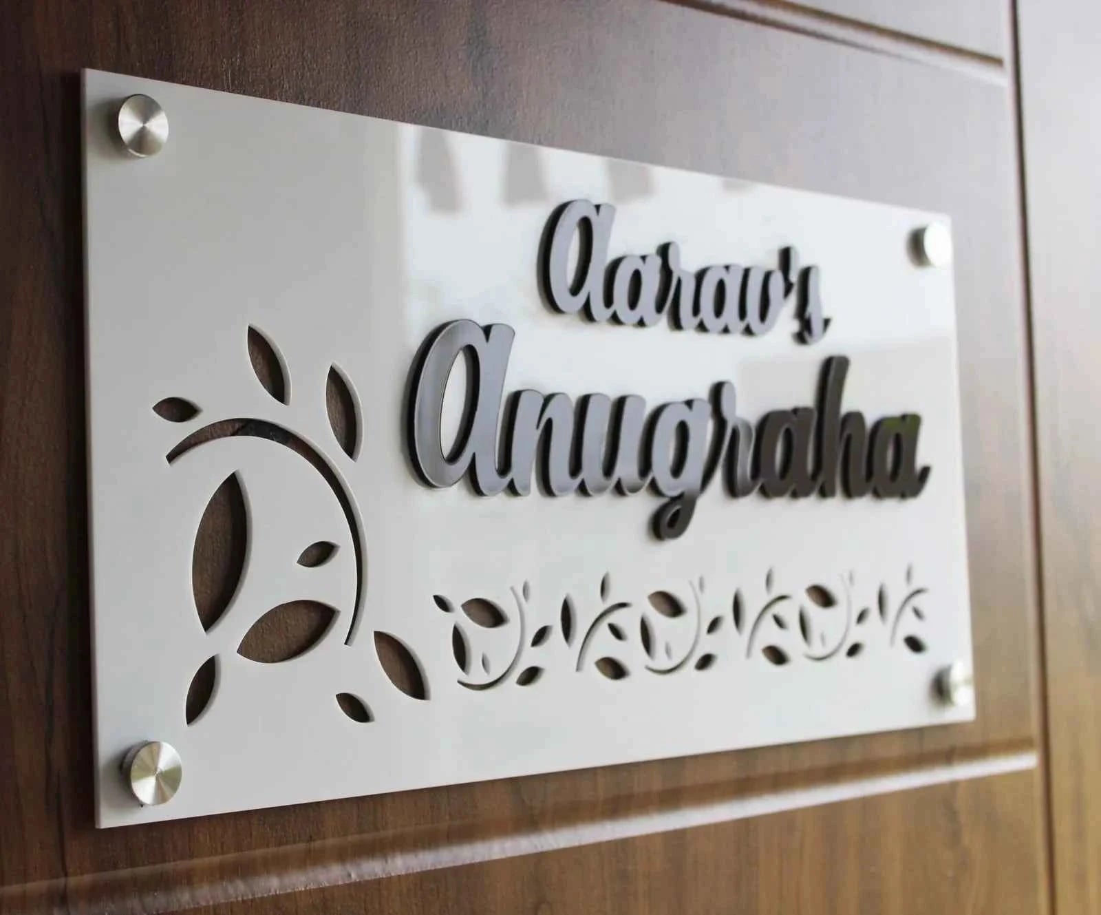 Modern Black and White 3D Letter Door Sign Jolly Gifts And Arts