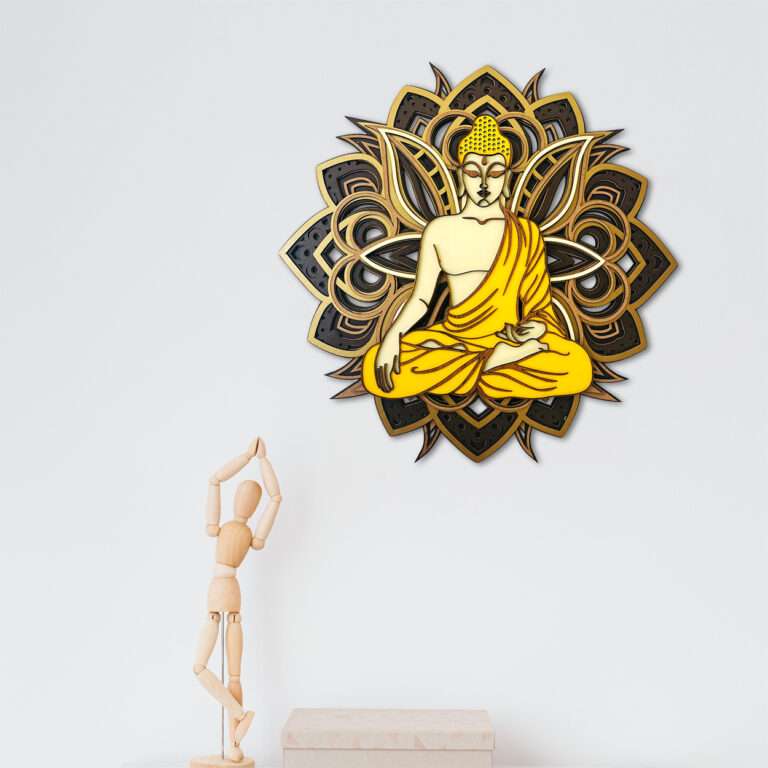 Multi-Layered Buddha Wall Art