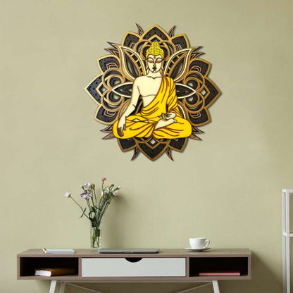 Multi-Layered Buddha Wall Art