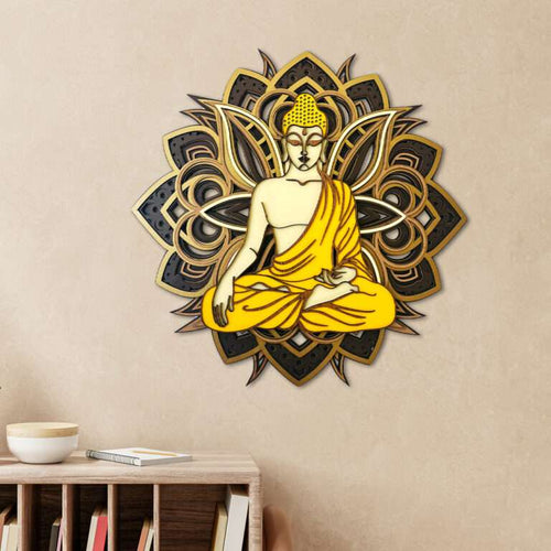 Multi-Layered Buddha Wall Art