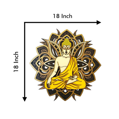 Multi-Layered Buddha Wall Art