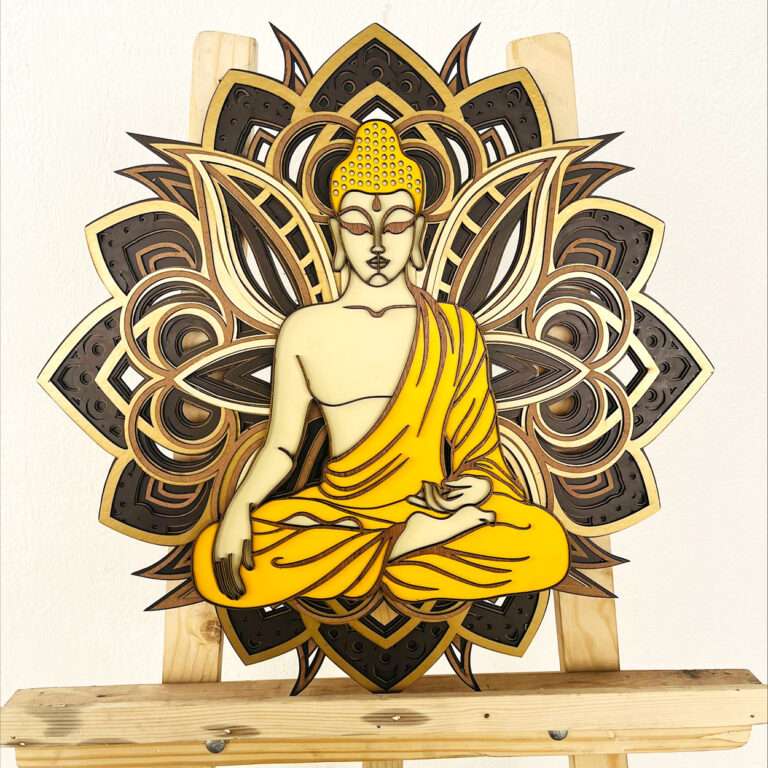 Multi-Layered Buddha Wall Art