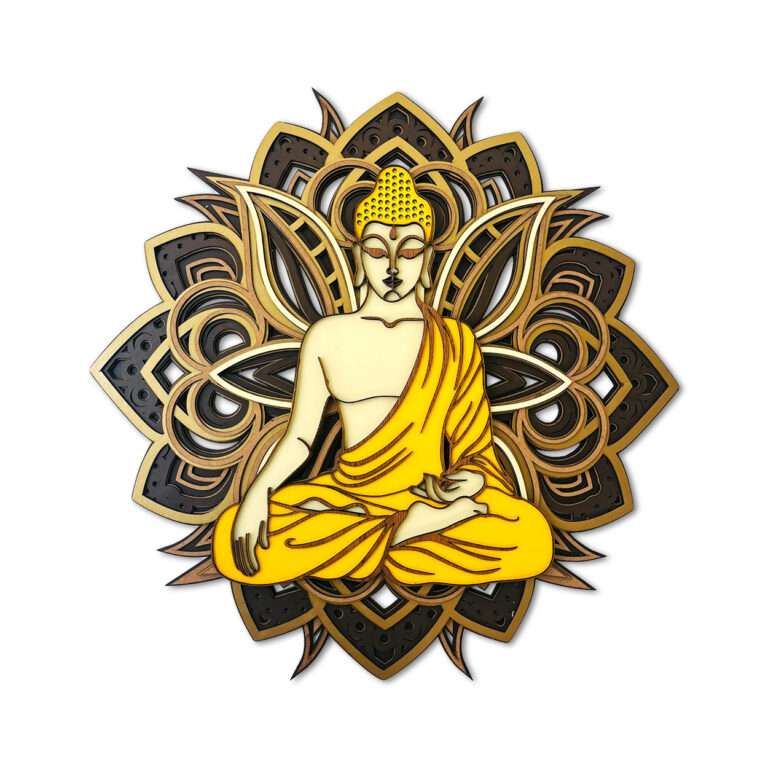 Multi-Layered Buddha Wall Art