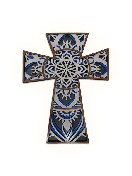 Multi Layered Mandala Cross Wall Art -  - Jolly Gifts And Arts