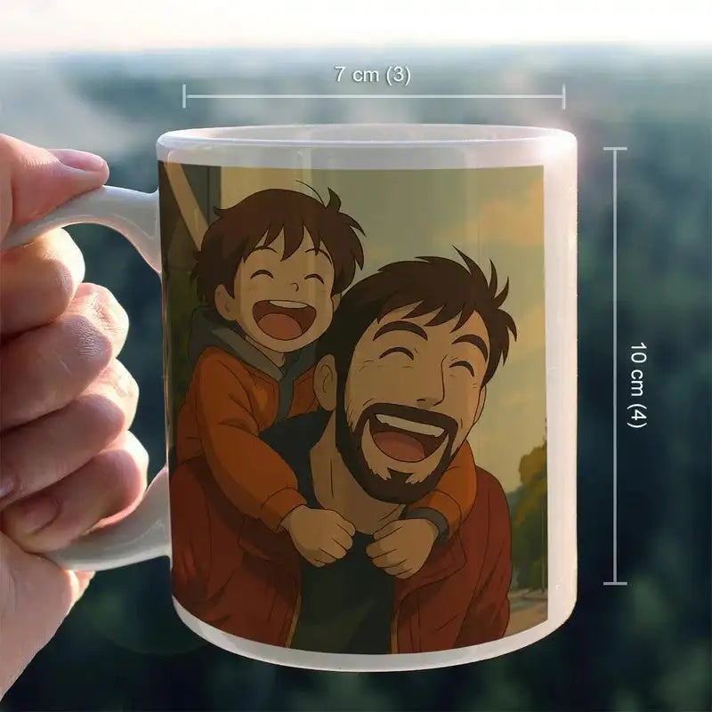 Personalized Anime Ghibli Image Coffee Mug Gift For Dad