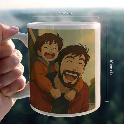 Personalized Anime Ghibli Image Coffee Mug Gift For Dad