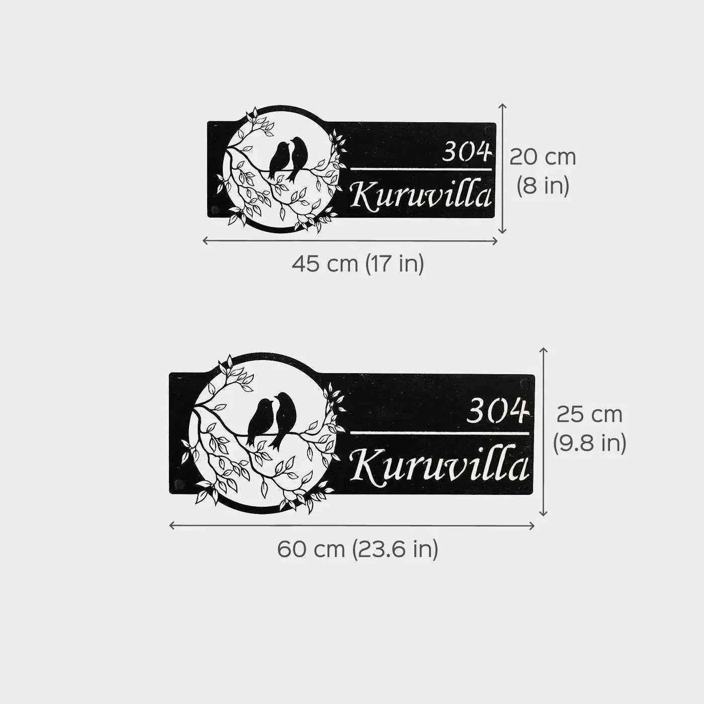 Personalized Bird Themed Weatherproof Name Plate