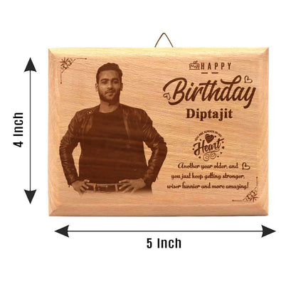 Personalized Engraved Wooden Photo Frame for Husband's Birthday – 5x4 Inch Hardwood Keepsake