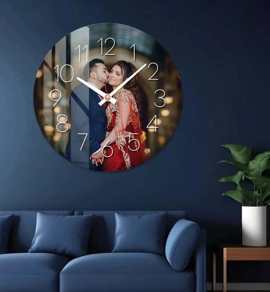 Personalized Photo Wall Clock | Custom Picture Home Decor Gift