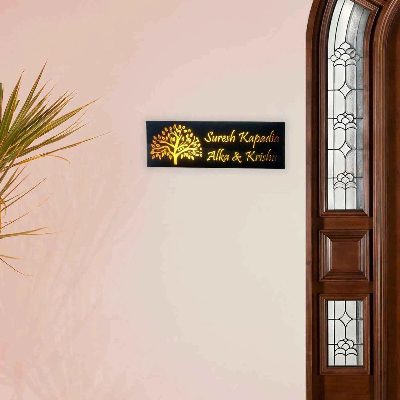 Personalized Tree Theme Acrylic Name Plate Jolly Gifts And Arts