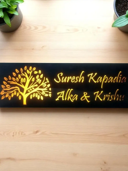 Personalized Tree Theme Acrylic Name Plate Jolly Gifts And Arts