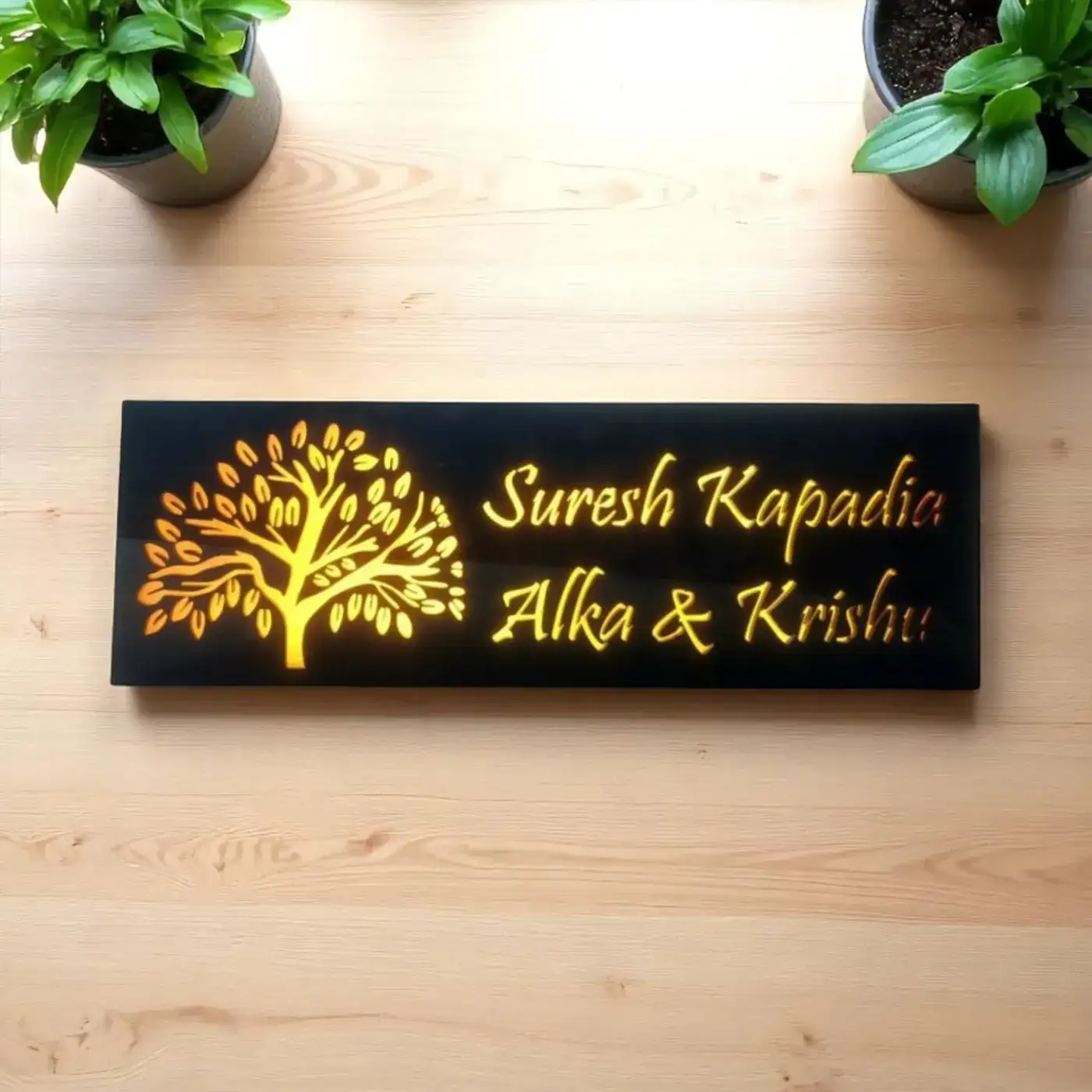 Personalized Tree Theme Acrylic Name Plate Jolly Gifts And Arts