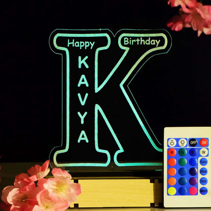 Personalized Warm White LED Alphabet Lamp, Custom Name & Occasion Gift