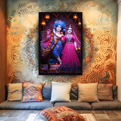 Radha Krishna Divine Love Portrait