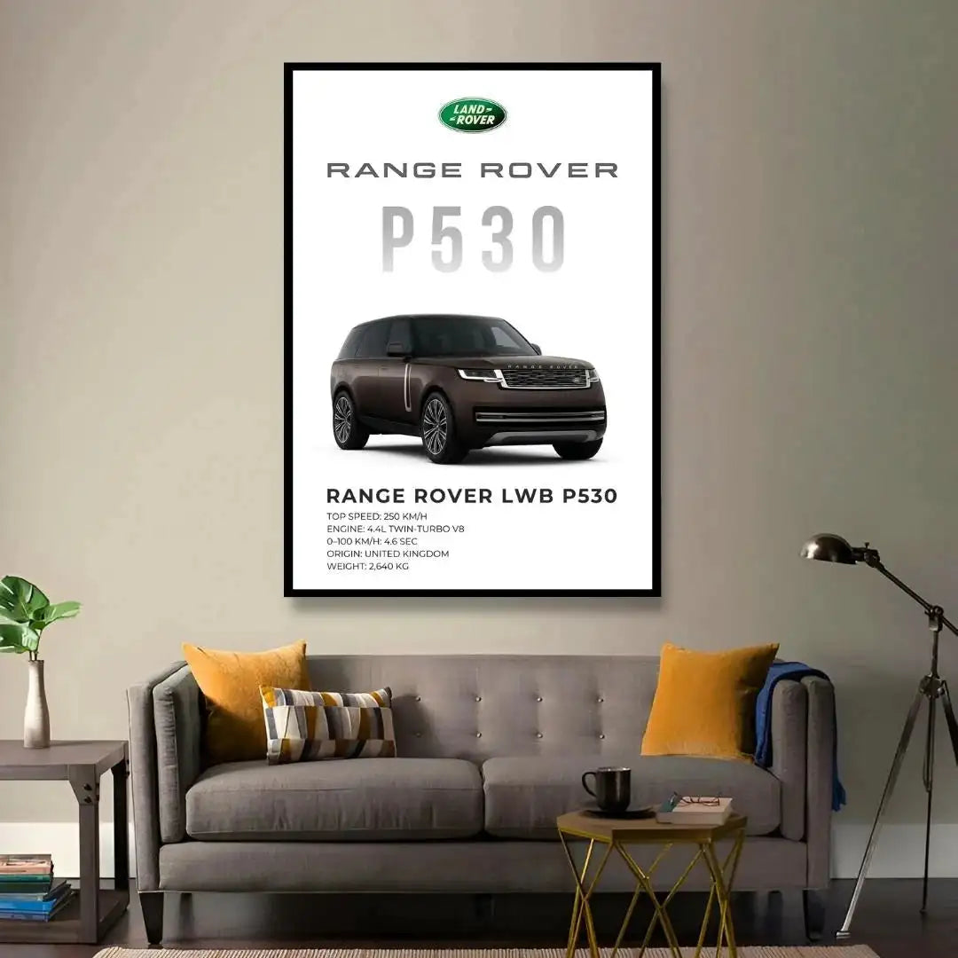 Range Rover LWB P530 Luxury SUV Spec Sheet Poster