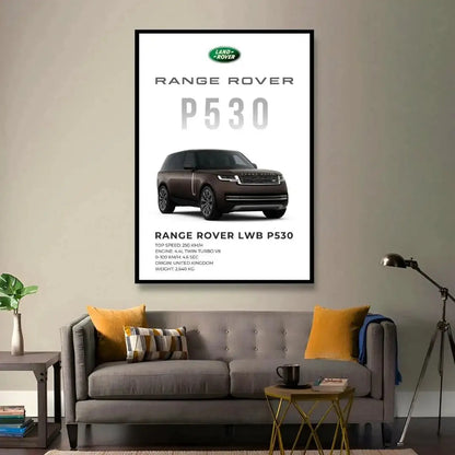 Range Rover LWB P530 Luxury SUV Spec Sheet Poster