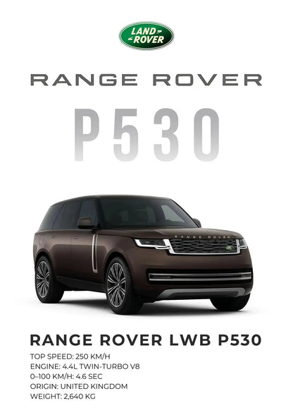 Range Rover LWB P530 Luxury SUV Spec Sheet Poster