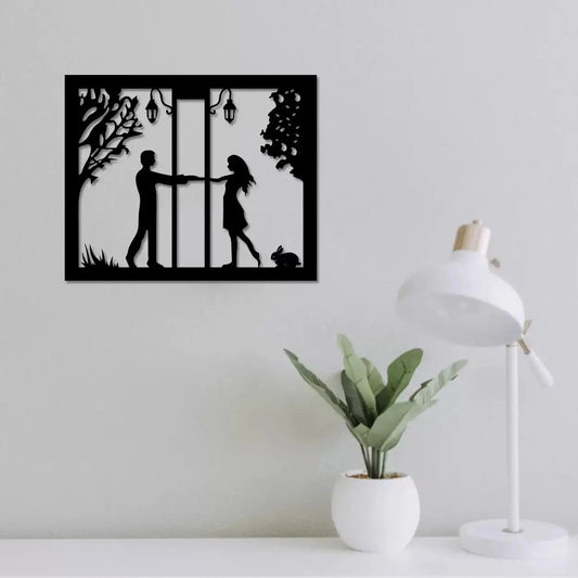 Romantic Couple Holding Hands Wall Art