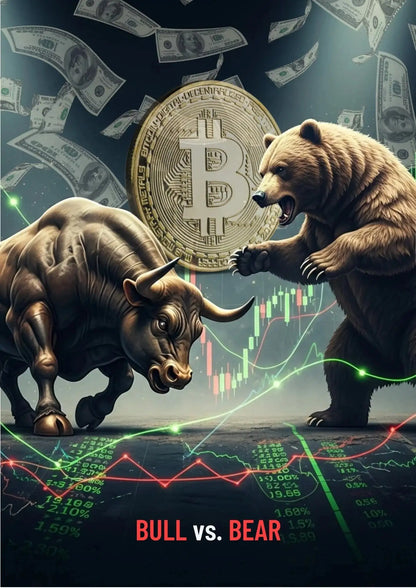 The Great Battle: Bull and Bear Trading Wall Decor