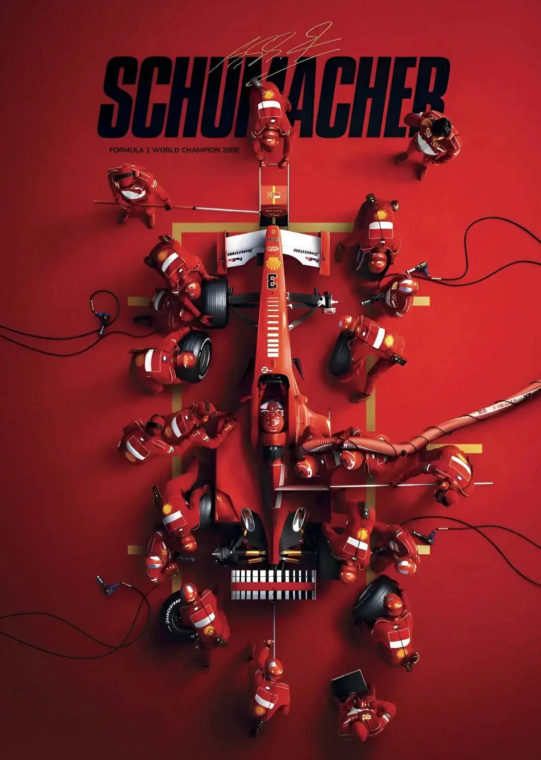The Red Baron: Michael Schumacher Legacy Wall Art