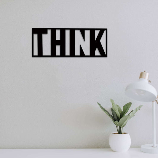 "THINK" Modern Wall Art Sign -  - Jolly Gifts And Arts