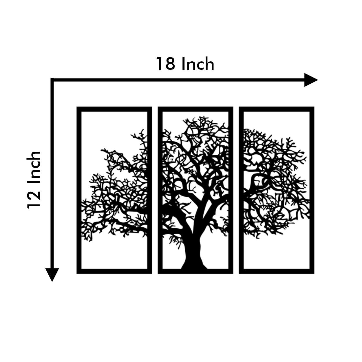 Tree Wall Decor 3 Panels -  - Jolly Gifts And Arts